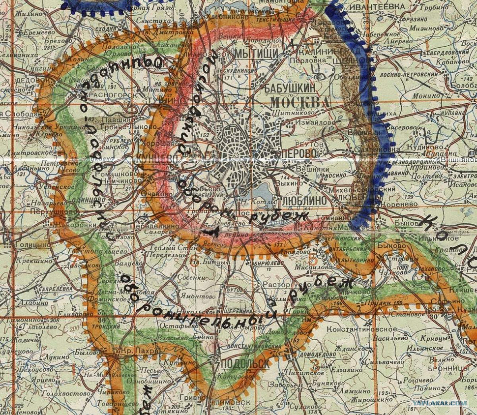 Карта обороны москвы 1941 год в подробностях