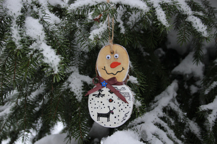 Игрушка на елку Снеговик